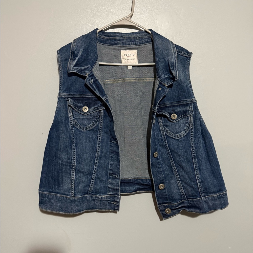 Torrid Dark Blue Denim Vest
